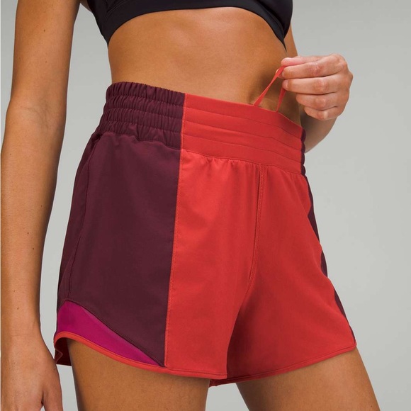 Lululemon Hotty Hot Color Block Shorts Size 6 - Picture 1 of 5